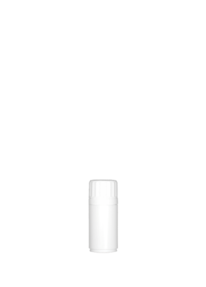 Dose "Twist Off" 50 ml weiß mit kindergesichertem Originalitätsverschluss mit montierter Trockenkapsel