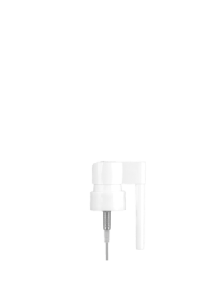 Orale Pumpe weiß (0,12 ml, Snap-On 20 mm, Sprühkopf abklappbar 55 mm)