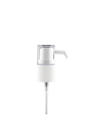 Tropfenspender-Pumpe weiß (0,14 ml, GPI 18/415) mit geschlitzter Schutzkappe