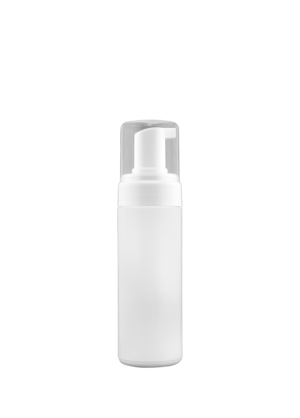 Schaumflasche 150 ml weiß mit Schaumpumpe 1,2 ml eckig und Schutzkappe