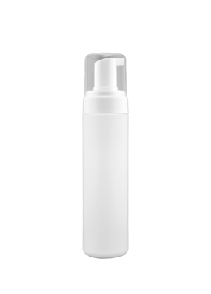 Schaumflasche 200 ml weiß mit Schaumpumpe 1,2 ml eckig und Schutzkappe
