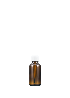  Tropfflasche 30 ml braun mit Pinselschraubverschluss konisch